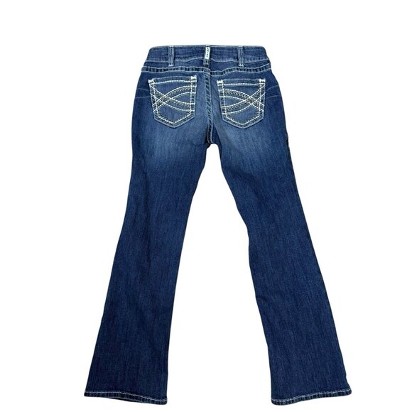 Ariat REAL Denim Mid-Rise Entwined Boot Cut Jeans Marine Women’s 27 S - Picture 3 of 7